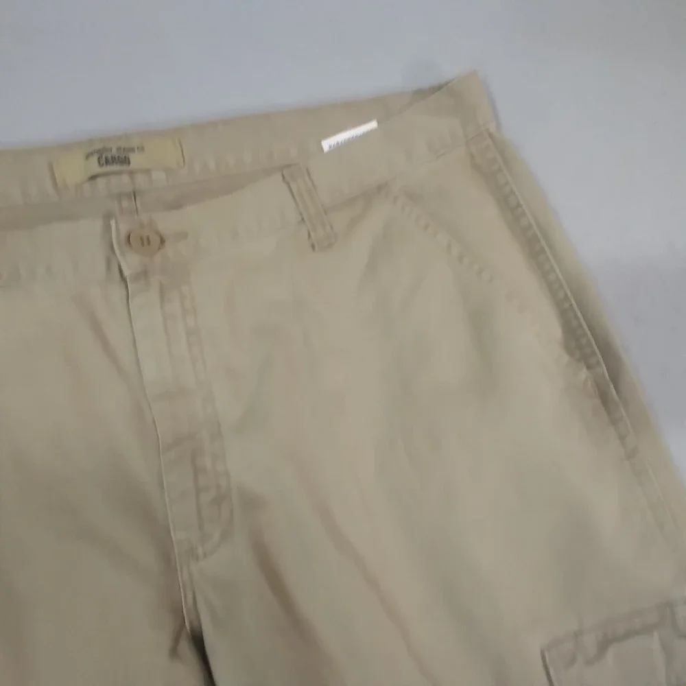 Wrangler cargo pants mens 38 x 30 khaki tan beige cotton outdoor camping hiking